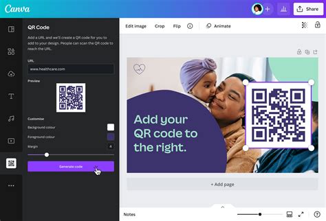 how to copy and paste a qr code on canva