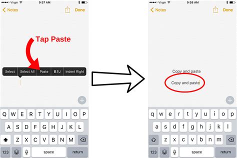 how to copy and paste an image from a picture on iphone