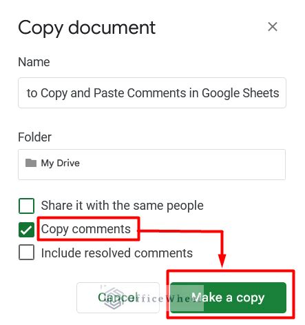 how to copy and paste comments from one google doc to another