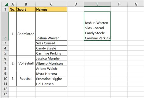how to copy and paste data from multiple cells into one cell