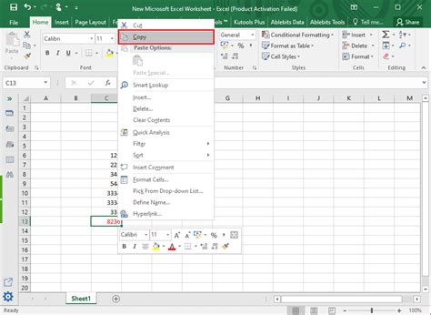 how to copy and paste data in excel without formula