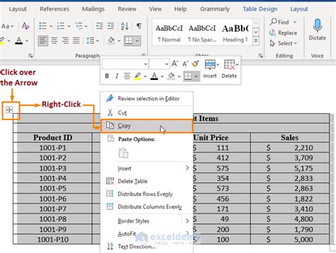 how to copy and paste excel spreadsheet to word