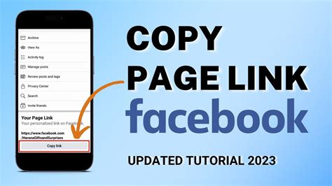 How To Copy And Paste Facebook Page Link