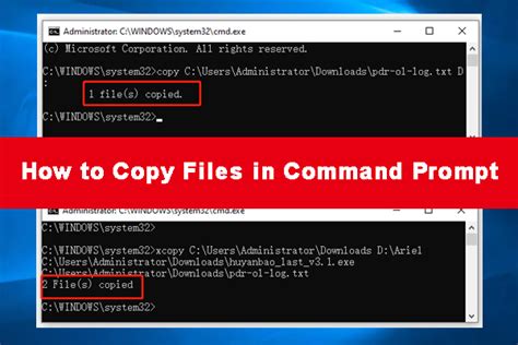 how to copy and paste files in command prompt windows 10