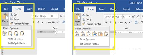 how to copy and paste labels in microsoft word