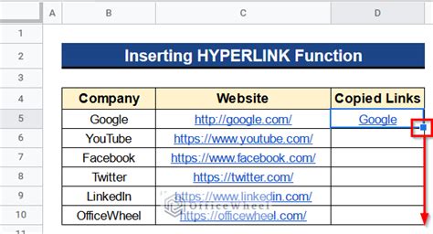 how to copy and paste links in google sheets