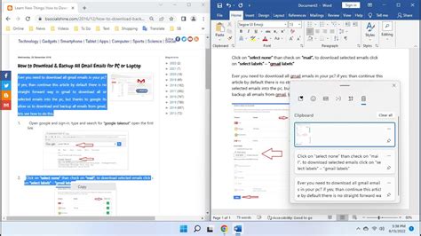 how to copy and paste multiple things in word