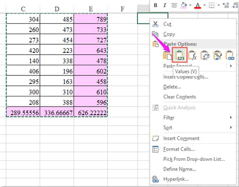 how to copy and paste numbers not formulas in excel
