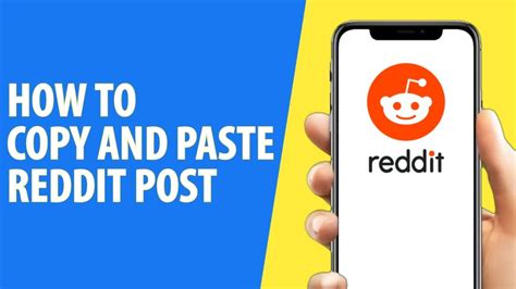 how to copy and paste on reddit mobile