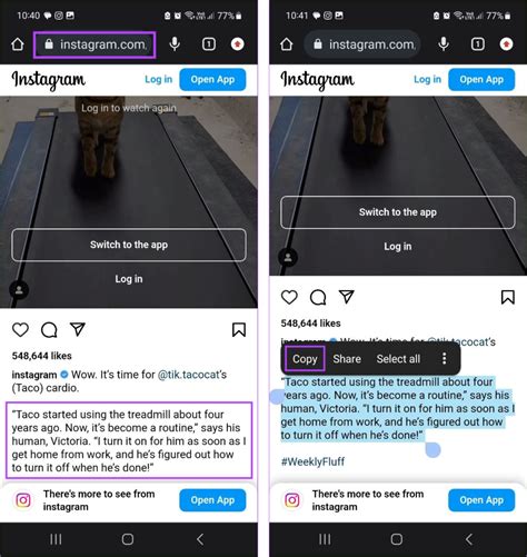 how to copy comment text from instagram