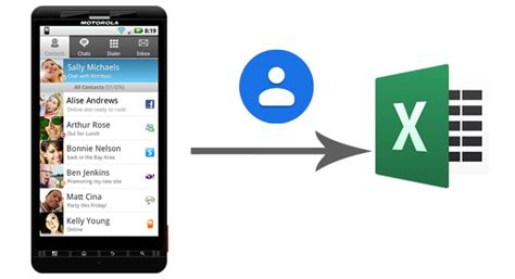 how to copy contacts from android to excel