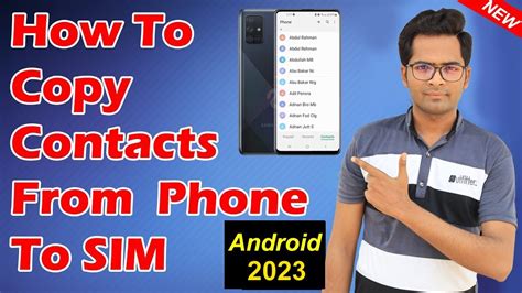 how to copy contacts from phone to sim in android
