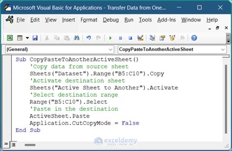 how to copy data from another sheet in excel using macro