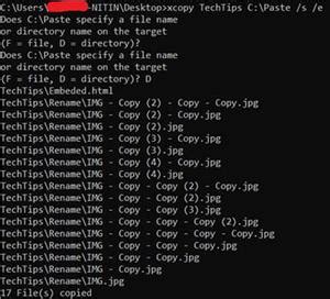 how to copy dir in cmd