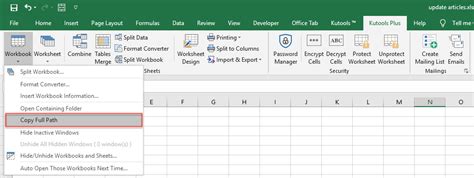 how to copy file path as link in excel
