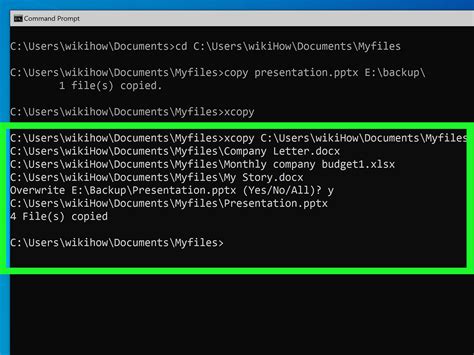 how to copy files using cmd to usb