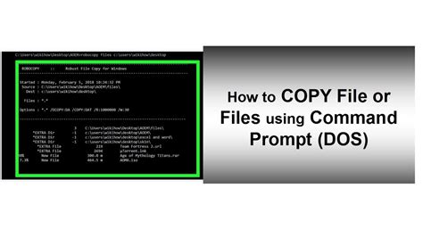 how to copy folder in dos command prompt
