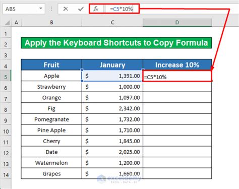 how to copy formula on excel