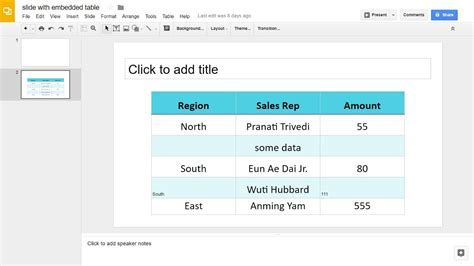 how to copy from google sheets to google slides