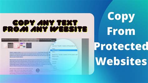 how to copy from protected website