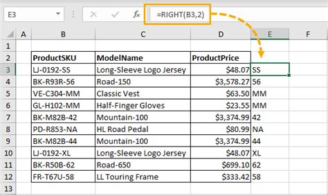 how to copy last two characters in excel