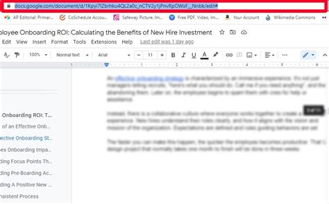 how to copy link address in google docs