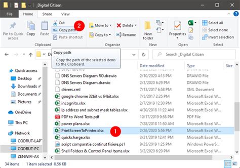 how to copy link in files