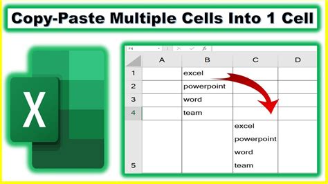 how to copy multiple rows in excel and paste into one cell