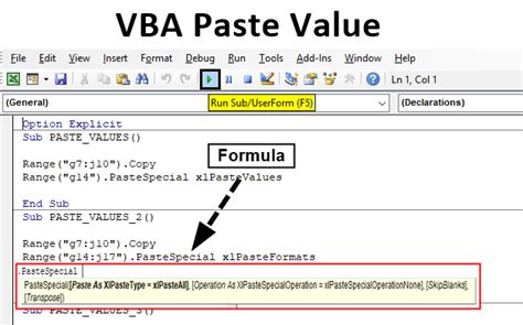 how to copy paste formula in excel vba