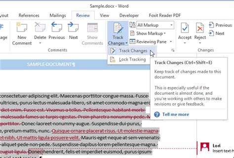 how to copy paste word document with track changes