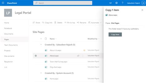 how to copy path in sharepoint