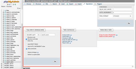 How To Copy Table In Mysql Phpmyadmin