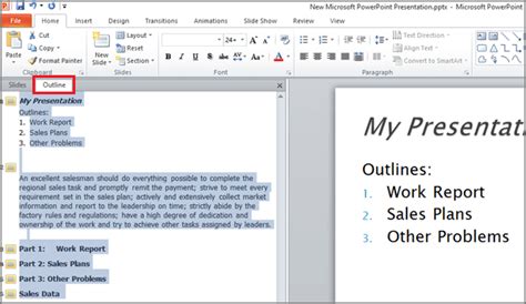 how to copy template from powerpoint to word