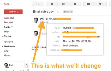 how to correct name in gmail