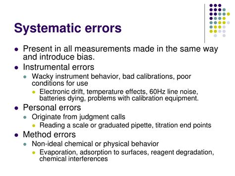 how to correct systematic errors