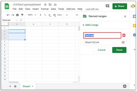 how to count a range in google sheets