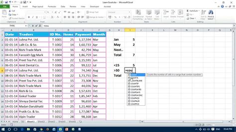 how to count cells in multiple sheets