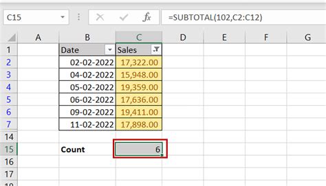 how to count how many highlighted rows in excel