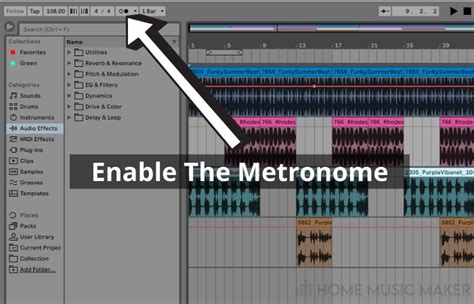 how to count in metronome ableton