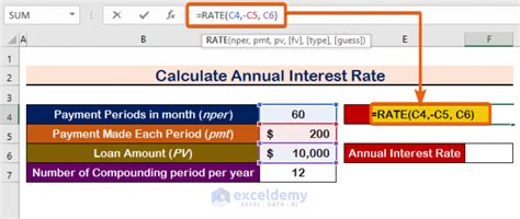 how to count interest rate in excel