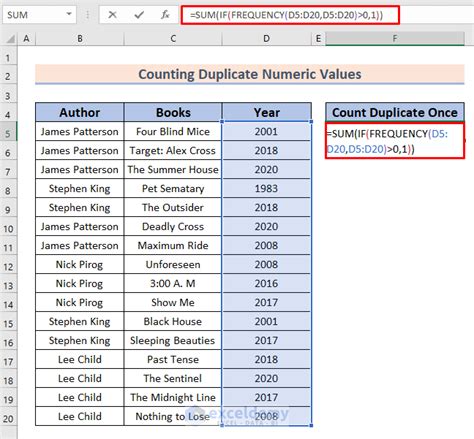 how to count no of duplicate values in excel