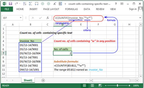 how to count number of cells in excel that contain specific text