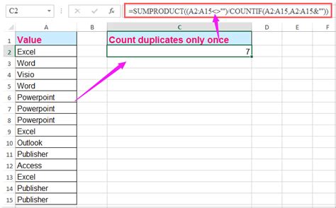 how to count number of same values in excel