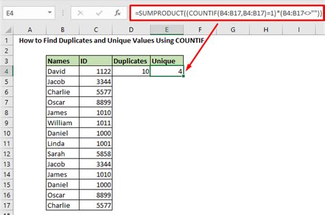 how to count same values in excel