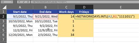 how to count the number of fridays in a month in excel