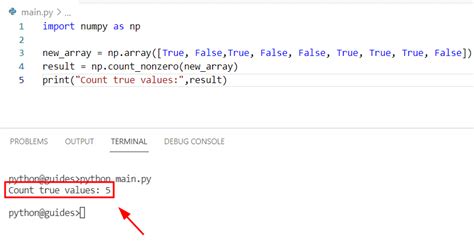 how to count true values in python