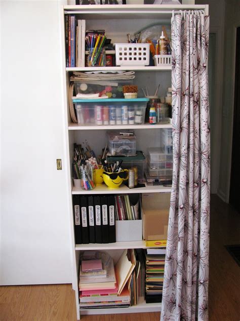 how to cover shelves without doors