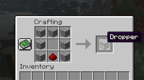 how to craft a dropper in minecraft