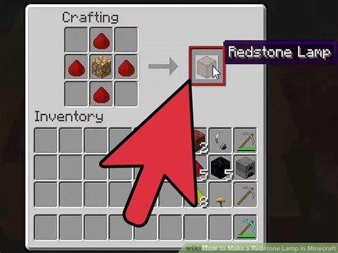 how to craft a redstone lamp in minecraft