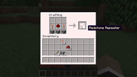 how to craft a redstone repeater